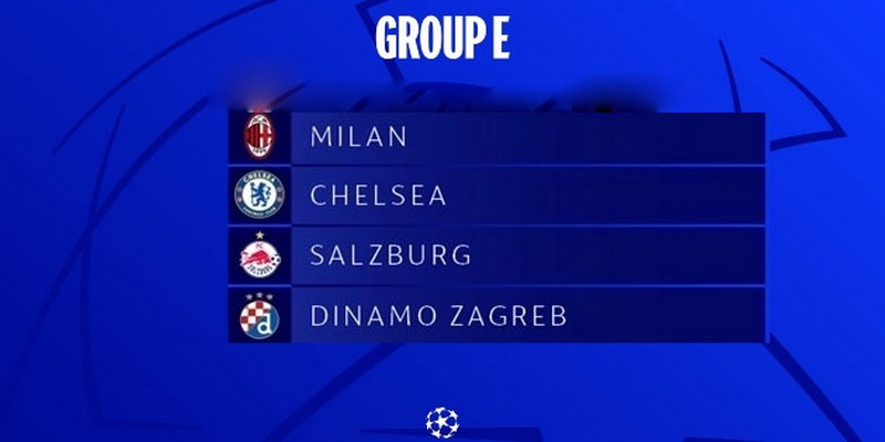 Bảng E: AC Milan, Chelsea, Red Bull Salzburg, Dinamo Zagreb